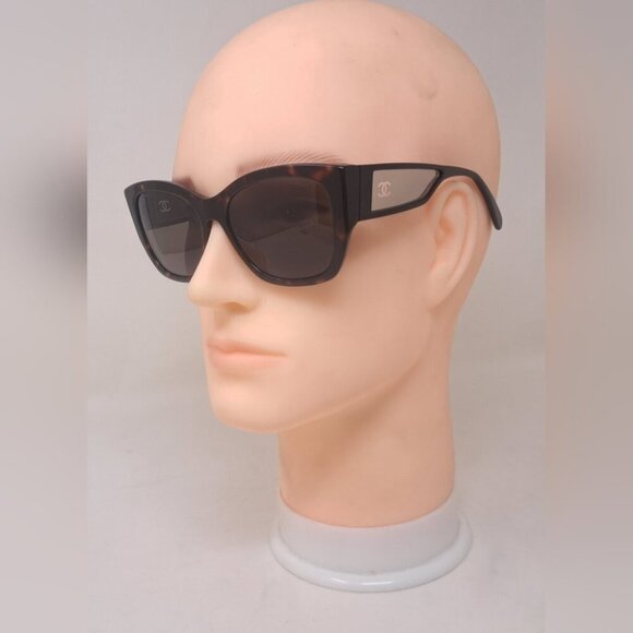 CHANEL Women's Sunglasses 5429 Havana Mirror Arms CC Logo 55-17-140 - Picture 8 of 16